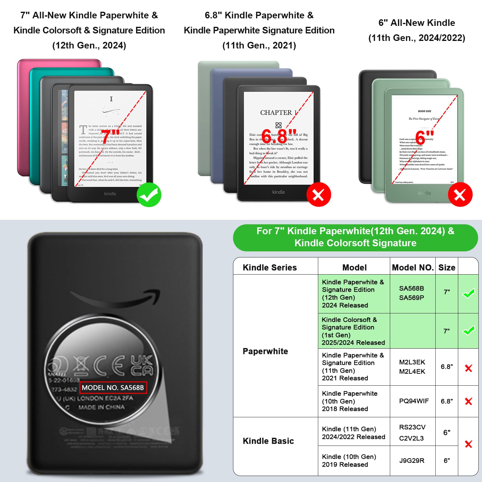 Fintie Etui z paskiem na rękę do Kindle Paperwhite (12. generacji) i Kindle Colorsoft/Paperwhite Signature Edition 2025/2024, lekkie etui z funkcją Auto Sleep/Wake, czarne