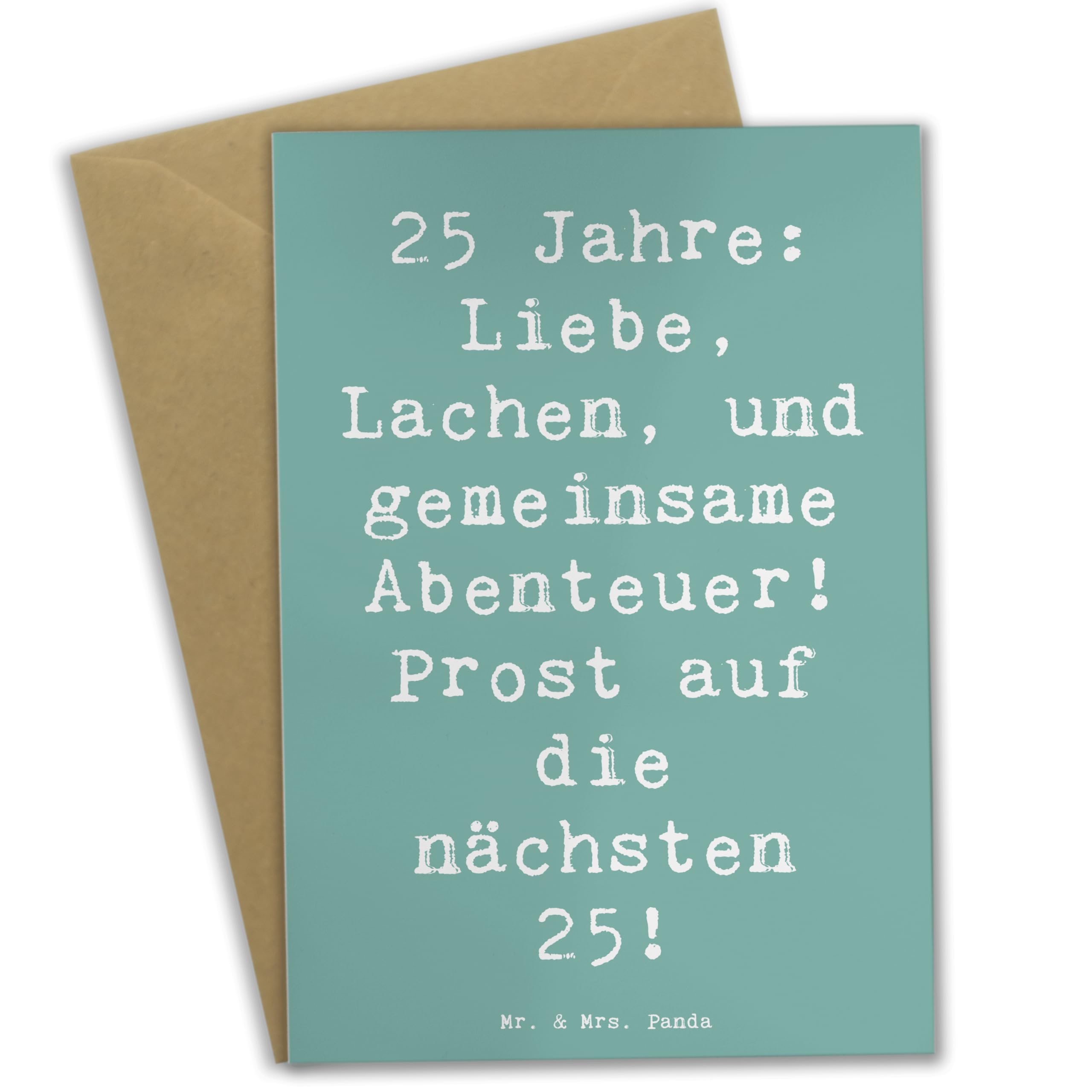 Bambus-Glückwunschkarte Zum 25. Hochzeitstag – Personalisierbar | Geschenk Für Paare, Ehefrau, Ehemann