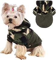 Vista 12 de Suéter a cuadros para perros pequeños, hembras y niños, sudadera de invierno con capucha, ropa cálida y esponjosa para clima frío, vacaciones, Rojo