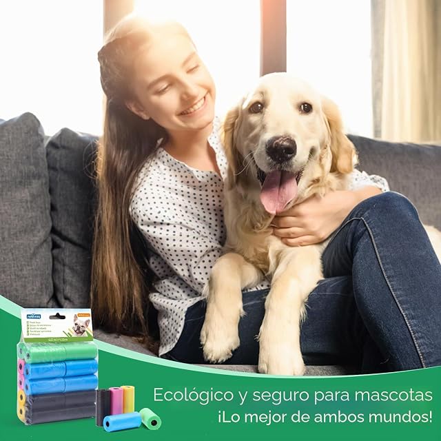 Foto 7 de 8 de Nobleza - 300 Conde Bolsas Caca Perro Bolsas para excrementos de Perros Pack de 20 Rollos 5 colores