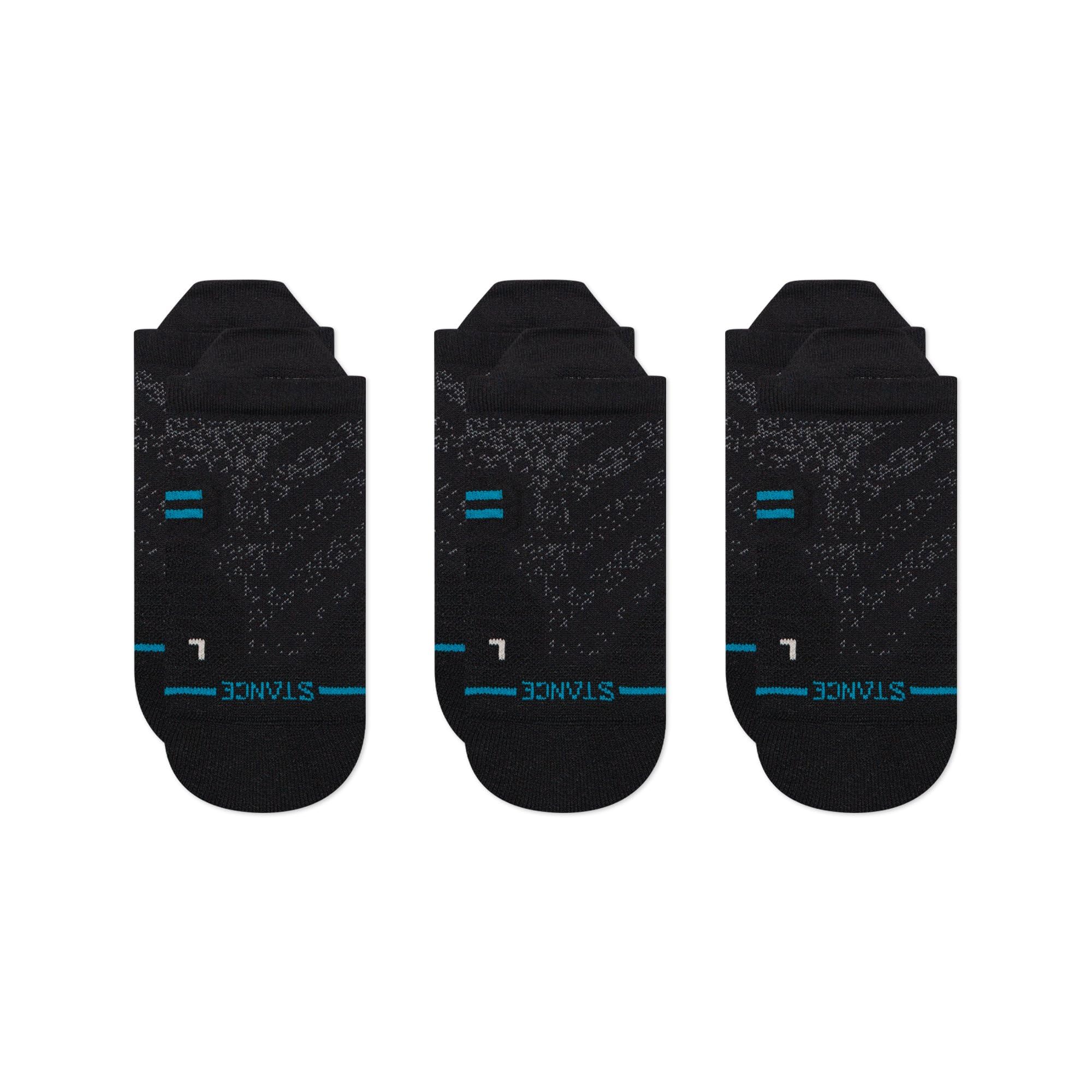 Stance Tab Sock - Atheletic - Freshtek x Infiknit - 3 pack (Black, Medium)