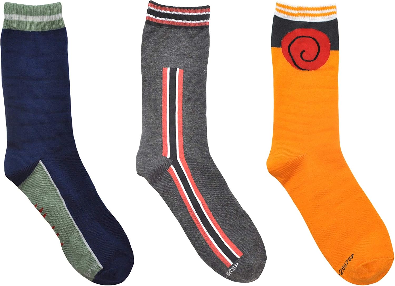 Everything Legwear Naruto Shippuden Streetwear Crew Socks (3 Pair) - Checkered Street Style Gift Socks - One Size Fits Most - Image 3