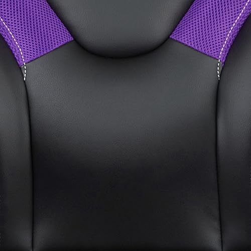 Miniatura 54 de Flash Furniture X10 - Silla giratoria de policarbonato ergonómica y ajustable con apoyabrazos abatibles; para videojuegos, juegos de carreras,