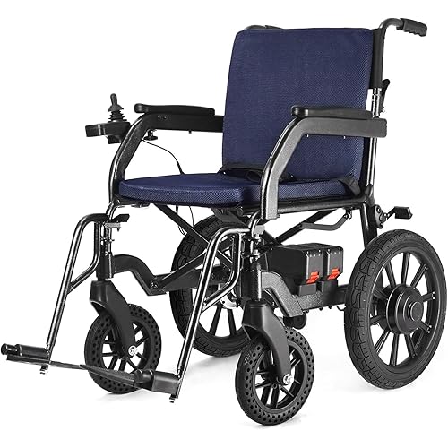 All Terrain Lightweight Electric Wheelchair for Adults, Power Wheelchair with Wide Seat Removable Battery 41 lbs Compact Folding Portable Motorized Wheelchair for Seniors Airline Approved