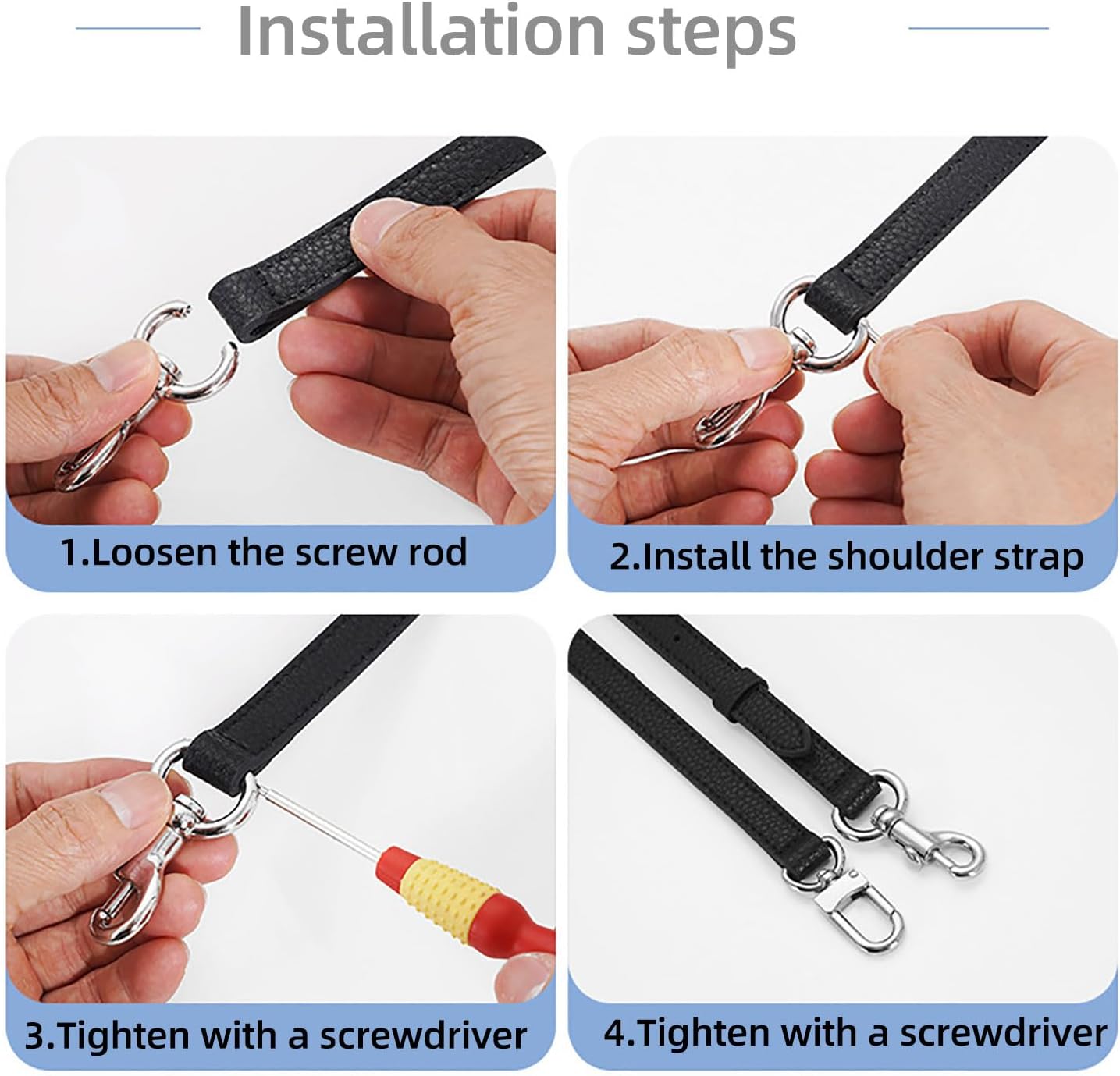 willikiva 2pcs Detachable Replacement Swivel Snap Hook Round Eye Slide Bolt Lobster Clasp DIY Leather Craft Purse Keychains Accessories(Light Gold,3/4inch) - Image 4