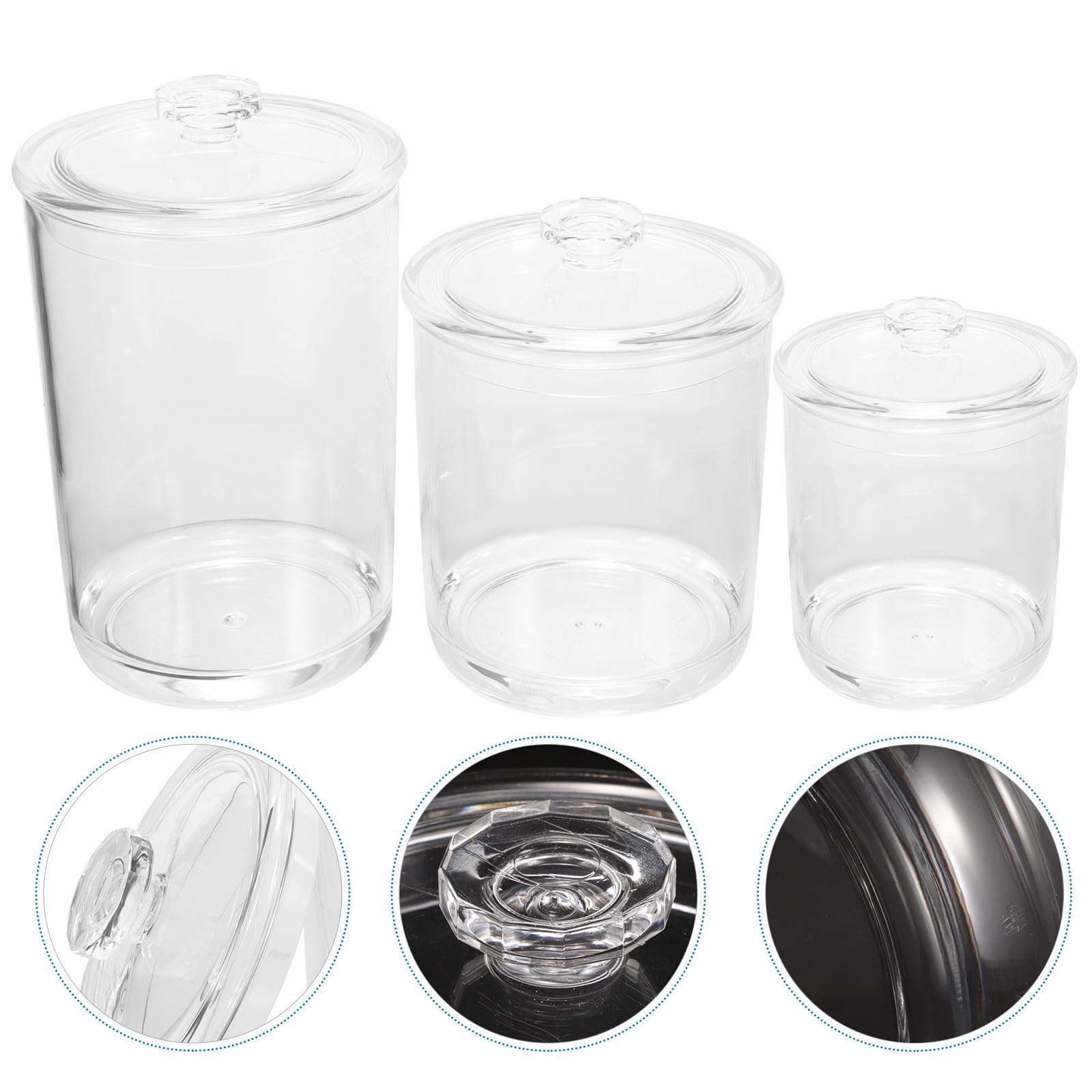Juego de 3 Frascos Transparentes para Almacenamiento de Alimentos Tapa Hermética, Capacidad 1000ml, 750ml y 350ml, Ideales para Cocina y Organización