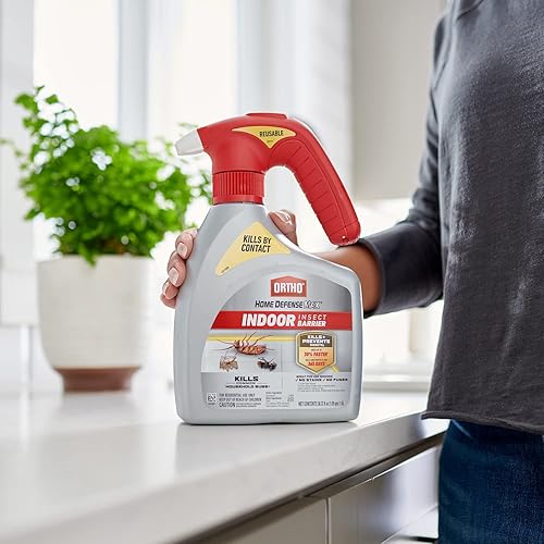 Miniatura 10 de Ortho Home Defense Max - Barrera de insectos de interior para controlar hormigas, arañas y más con pulverizador Quickhand alimentado por batería,