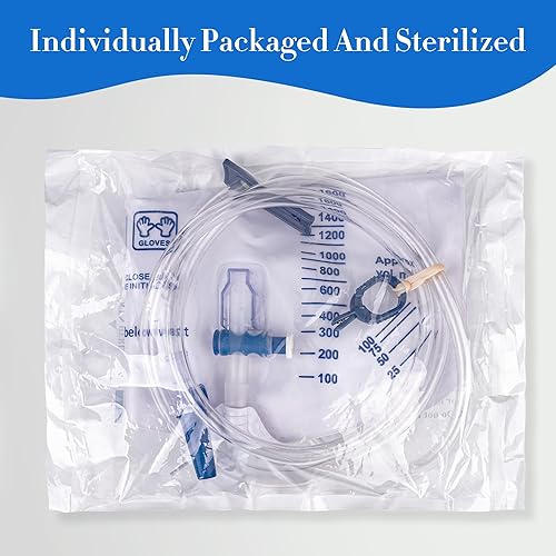 Miniatura 5 de Paquete de 2 bolsas de catéter de 67.6 fl oz, bolsas profesionales de drenaje urinario para hombres y mujeres, clips ajustables y gancho para
