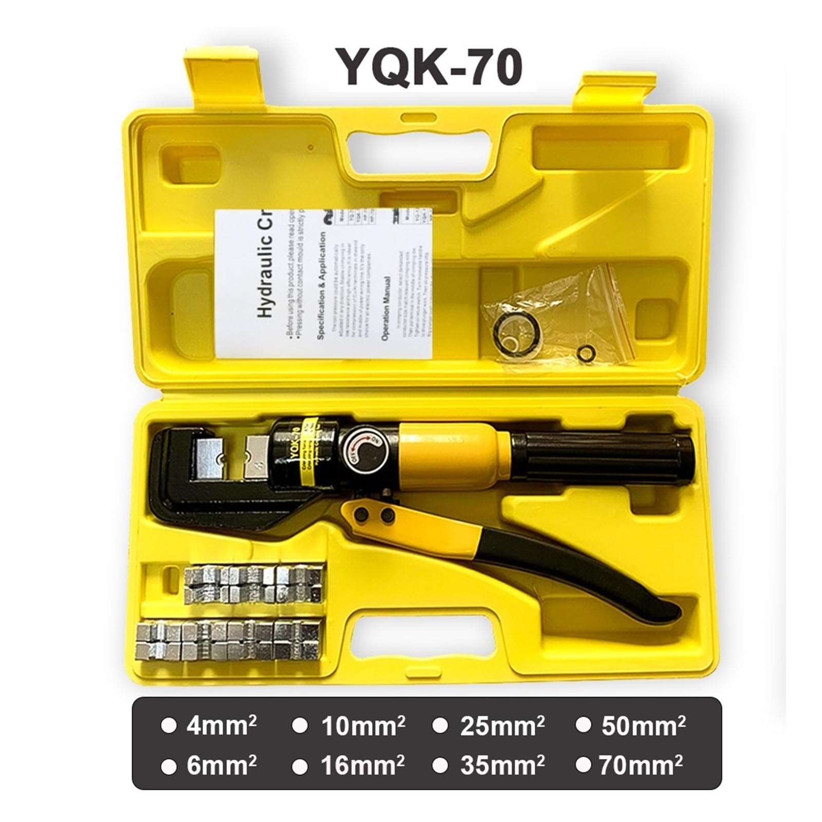 4-70mm² hydrauliczne szczypce do zaciskania ciśnienie 8T domowe narzędzia hydrauliczne szczypce hydrauliczne DIY szczypce do zaciskania końcówek kablowych(YQK-70-A)
