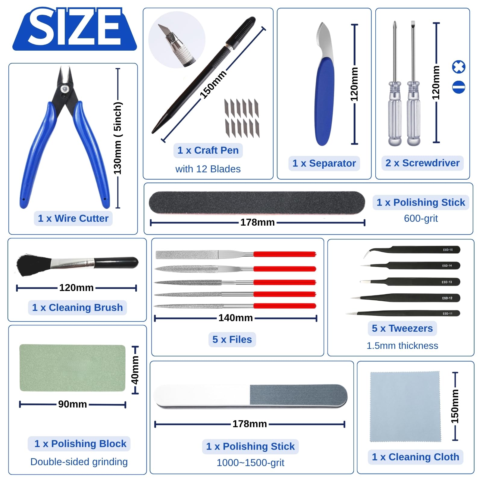Gundam Model Tool Kit - 34pcs Precision Tools -2 Gundam Model Tool Kit - 34pcs Precision Tools -2