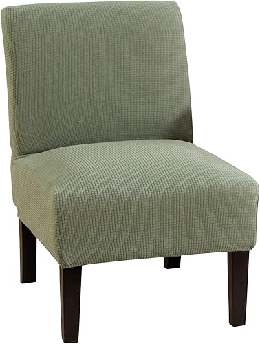 Miniatura 8 de Armless Chair Slipcover, Stretch Velvet Accent Chair Cover for Dining Chair, Removable Wingback Chair Slipcover and Washable Furniture Protector