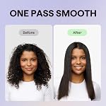 Wavytalk Lève-cheveux vapeur, Steam Sesh, vapeur réduit les dommages, Nourrit les cheveux & Accélérer le redressage, 1,38'' Nano Titanium Fer plat avec peigne amovible pour presse en soie lissant, rose Sakura
