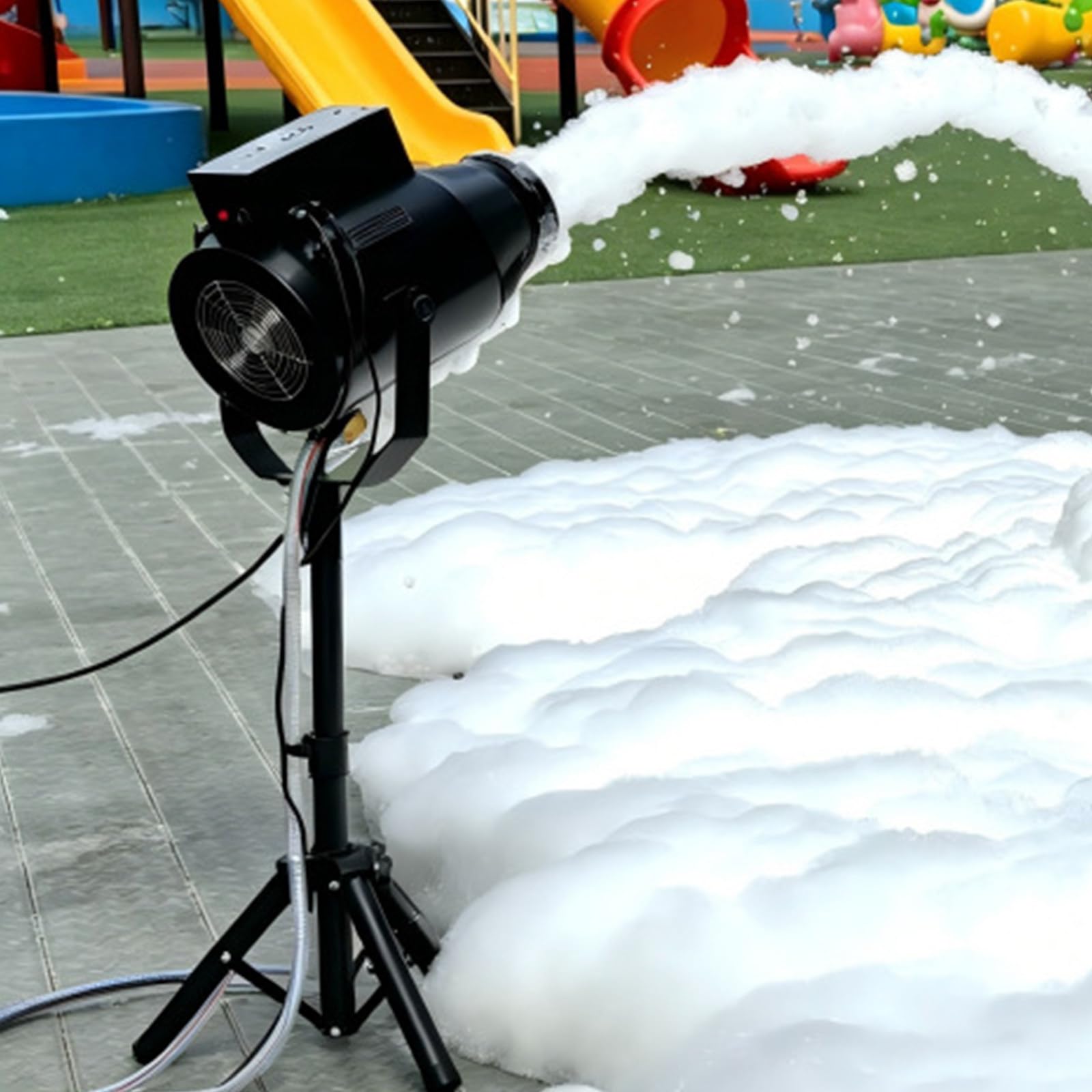 Pealiritansemen Black Party Foam Cannon, Foam Spray Machine 1000W With Wide Coverage, Fast Foam Output, Detachable Stand And Pump For Backyard, Bar And School Events, Pool Parties And Summer Camps