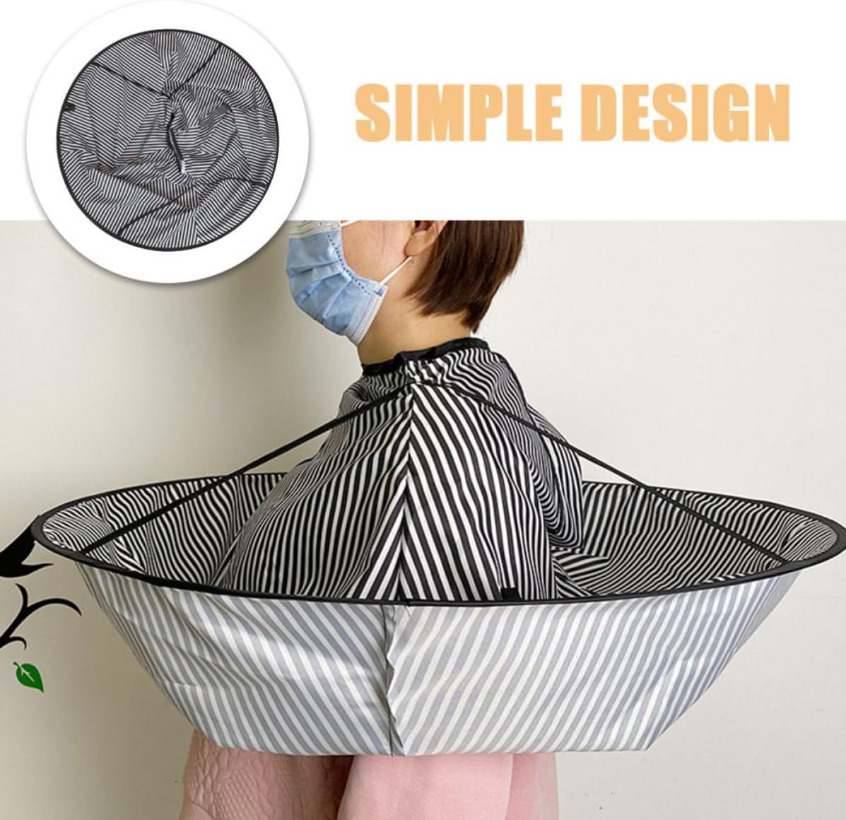 NOLITOY Adult Hair Cutting Cape Salon Barber Cape for Adults Soft and Comfortable Cloth with Hair Catcher and Salon Use