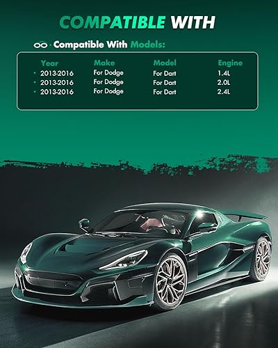 Miniatura 5 de SCITOO Kit de frenos traseros y pastillas de freno de cerámica para Dodge Dart 2013-2016