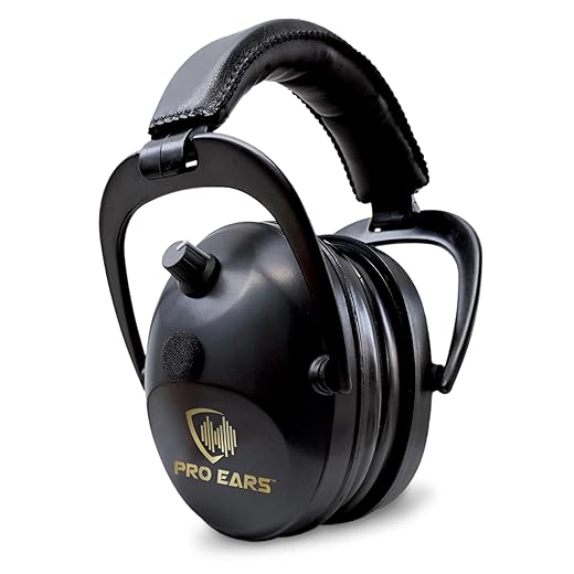 Pro Ears Gold II 26 - Electronic Hearing Protection & Amplification - Shooting Earmuff - NRR 26 - Electronic Hearing Protector Ear Muffs