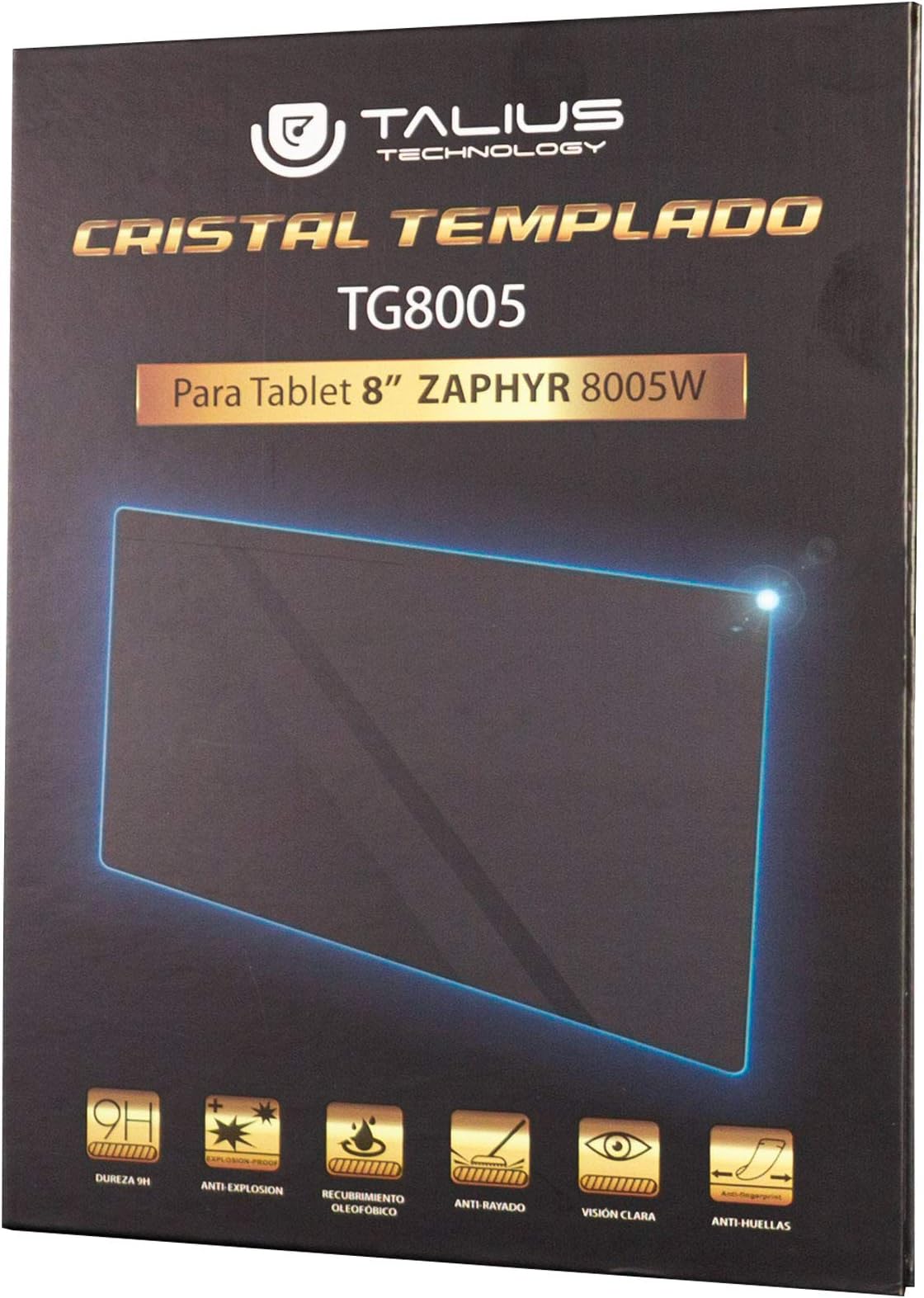 TALIUSTempered Glass Protector TG8005 8-Inch Zaphyr 8005W / 8004W