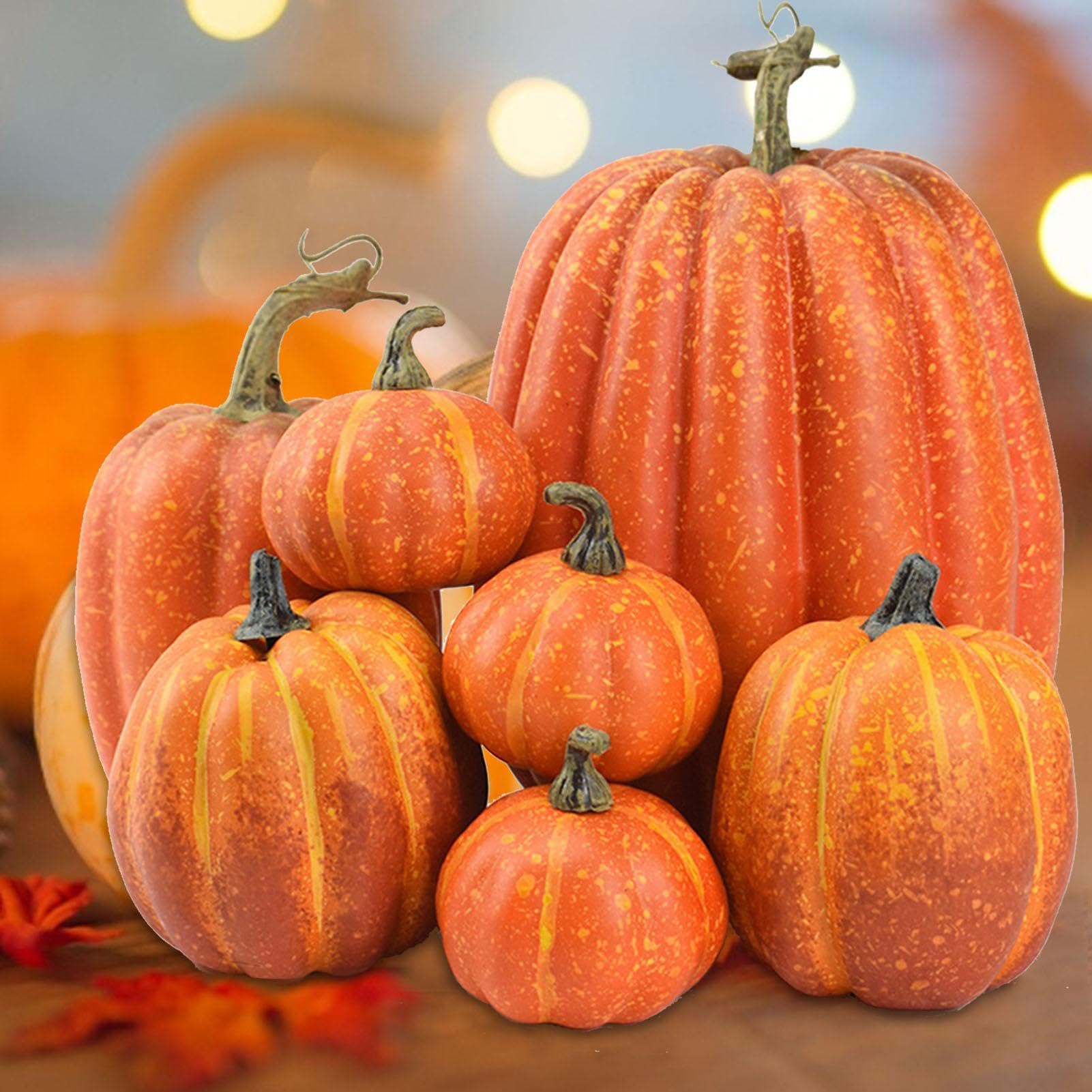 Calabazas Espuma Para Manualidades 7 Piezas Calabazas Artificiales Espuma