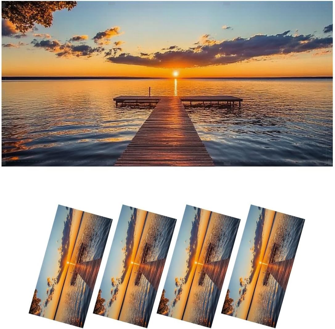 Fluorescent Light Covers for Ceiling Lights Dewitt Landing Golden Refection s Sunset Easy to Install Magnetic Light Filter for Classroom Office Hospitals School Home Decor