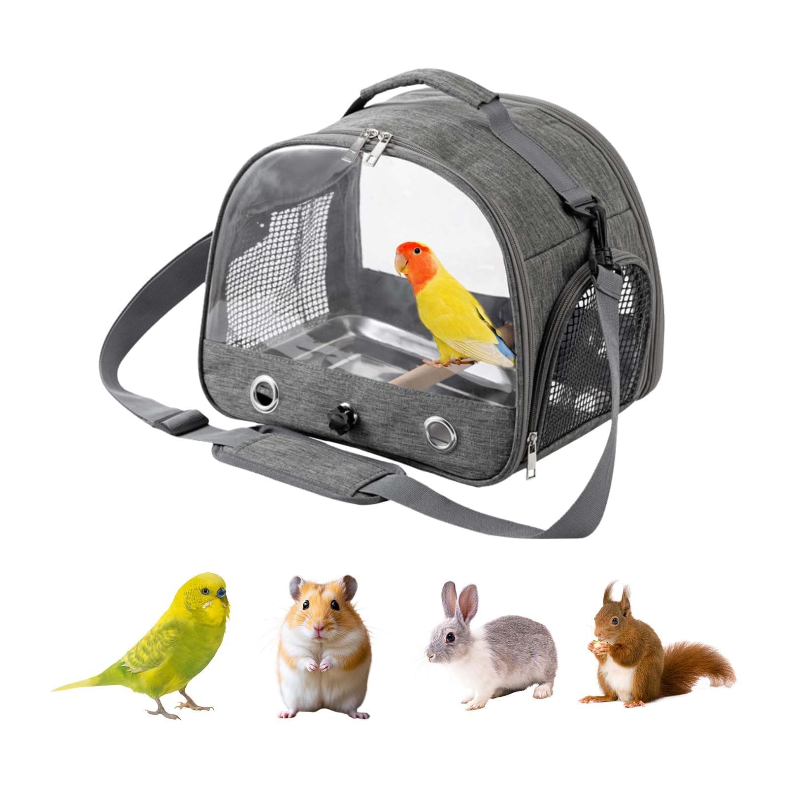 Bolsa de Transporte para pájaros,Transportador depájaros,Jaula portátilparapájaros,Bolsa de Viaje portátilparapájaros,Bolsa de Viaje para Loros,Bolsa pequeña parapájaros con Percha