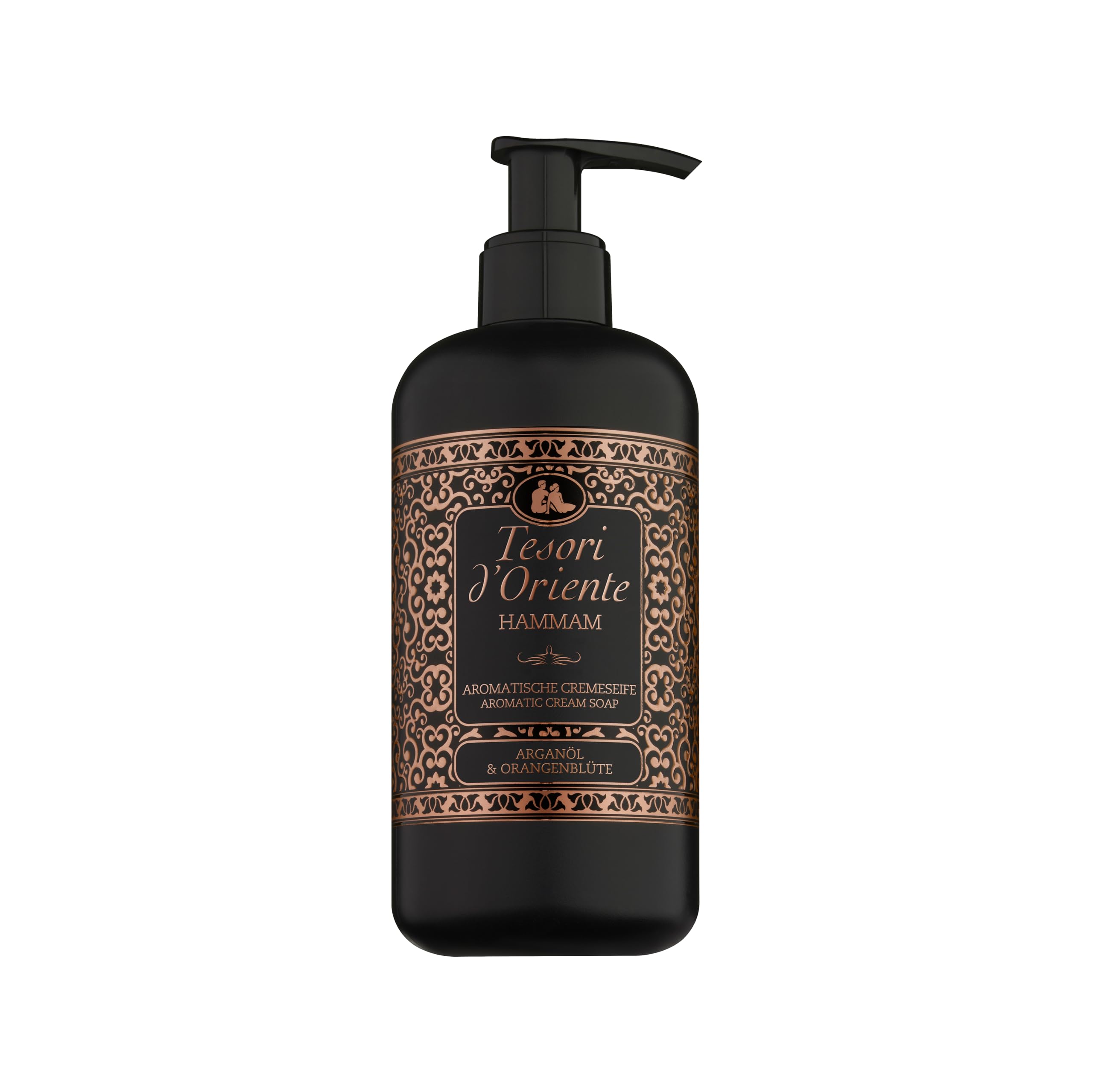 Tesori d'Oriente Hammam Liquid Soap 300 ml, Aromatic Hand Soap with Argan Oil and Orange Blossom, Liquid Soap in Pump Dispenser for Gentle Cleansing, Wellness Ritual for Body and Senses