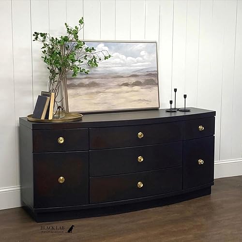 Miniatura 6 de Dixie Belle Paint Company - Pintura con acabado de tiza para muebles, color negro (Caviar), 1 galón, 128 fl oz, pintura mineral color rosa intenso