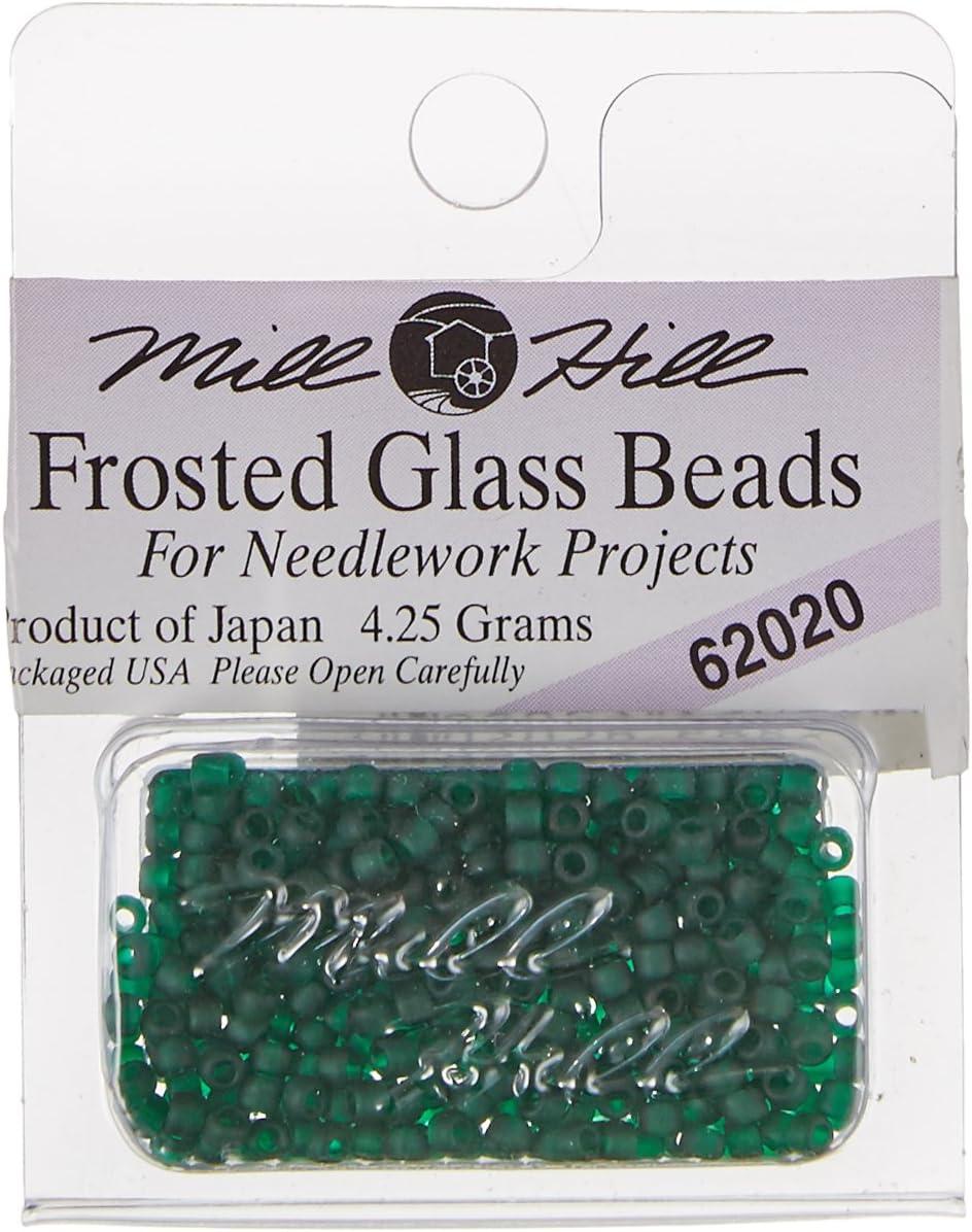 Mill HillFrosted Glass Seed Beads, Creme de Mint