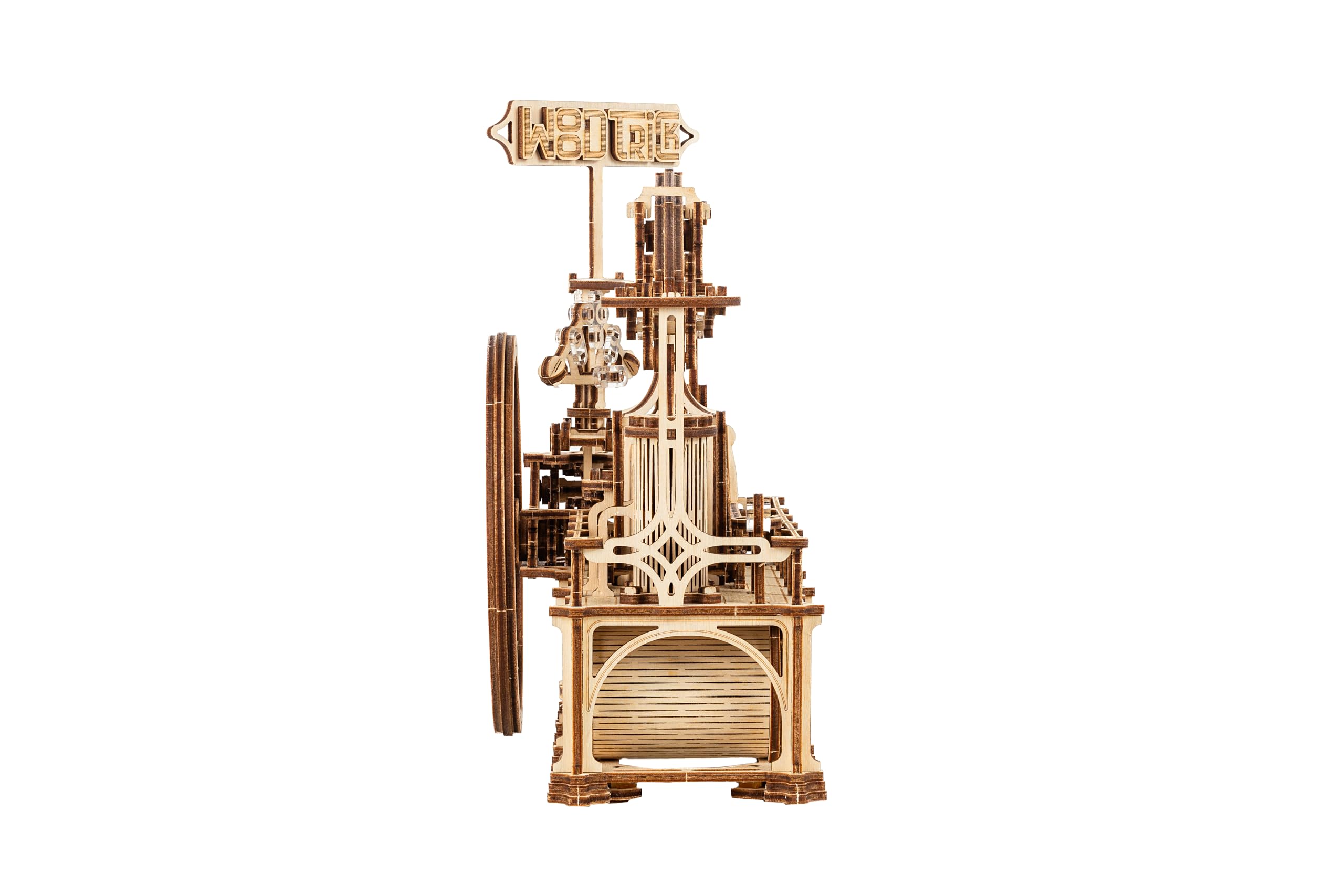 Wood Trick 18. Jahrhundert Dampflo-Bauset – Detaillierter Mechanismus – 22,9 x 20,3 cm – 3D-Holzpuzzles für Erwachsene zum Bauen – Ingenieur-DIY-Modelle für Erwachsene zum Bauen