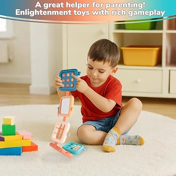 Busy Board Activity Cube - Travel Toys for on Plane, Montessori Busy board, Montessori Toys for 3+ Year Old, Children Toys, Sensory Educational Developmental Gift