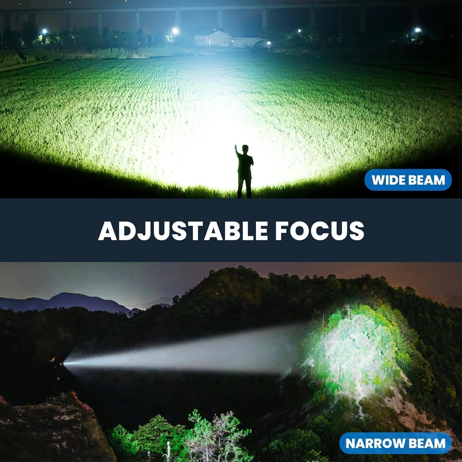 Paquete de 3 linternas LED recargables, 99000 lúmenes