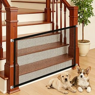 Treppenschutzgitter Ausziehbar – 110 * 72cm Türschutzgitter Ohne Bohren, Vielseitige Sicherheitslösung für Haustiere und Kinder, Robustes Absperrgitter Hund mit Stabiler Montage