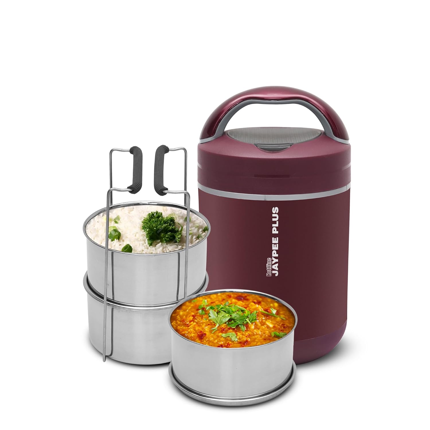 Buy Jaypee Plus Hottline, Electric Lunch Box, 3 Stainless Steel