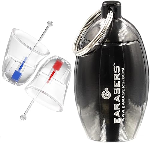 EARasers Tapones para los oídos con cancelación de ruido, reutilizables de silicona suave, reducción de ruido, para músicos, cómodos tapones para
