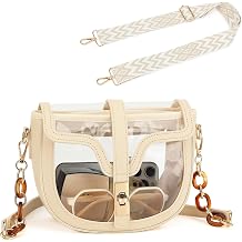 Stadium Approved Clear PVC Crossbody Bag with Detachable Straps for Women