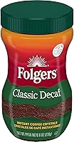 Vista 1 de Folgers Café instantáneo descafeinado clásico, 8 onzas
