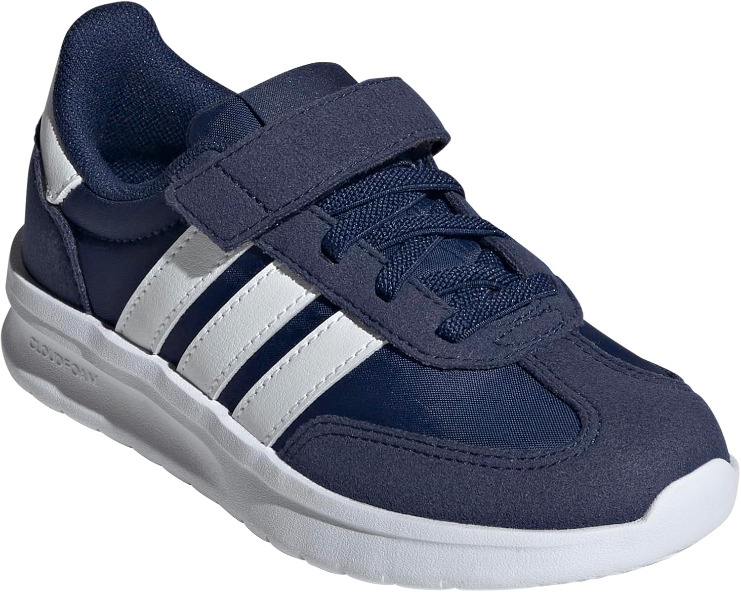 Adidas Unisex-Kids Run 70s 2.0 Elastic Lace Sportswear, Dark Blue/White/White, 12