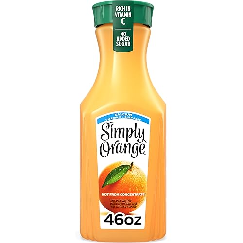 Simply Orange Juice with Calcium Bottle, 46 fl oz