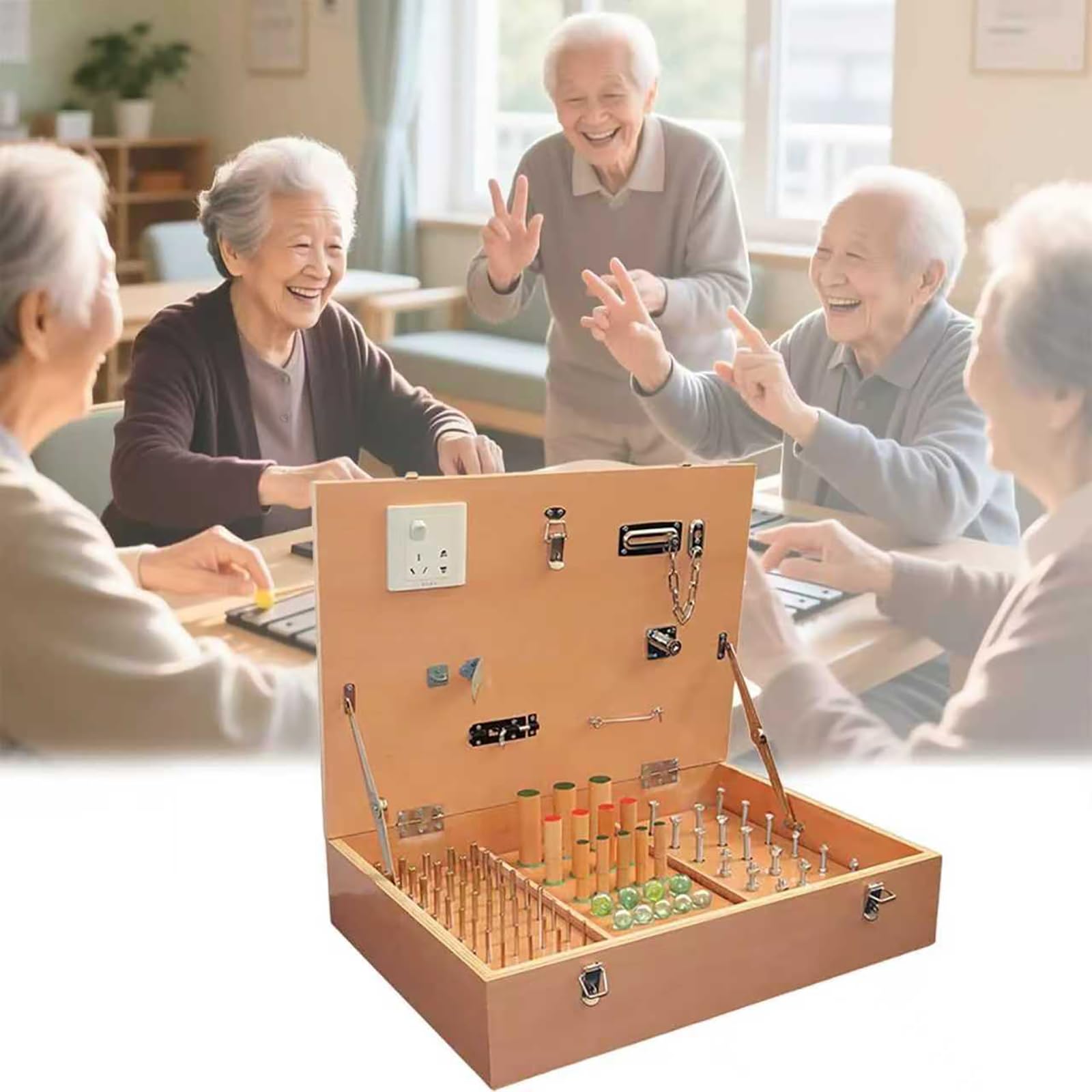 COYEUX Entrenador De Destreza Manual, Kit De Entrenamiento Combinado para La Función De La Mano, Diseño Abatible, Mejora La Coordinación De Movimientos, para Lesiones Hemiplejicas por Accidente