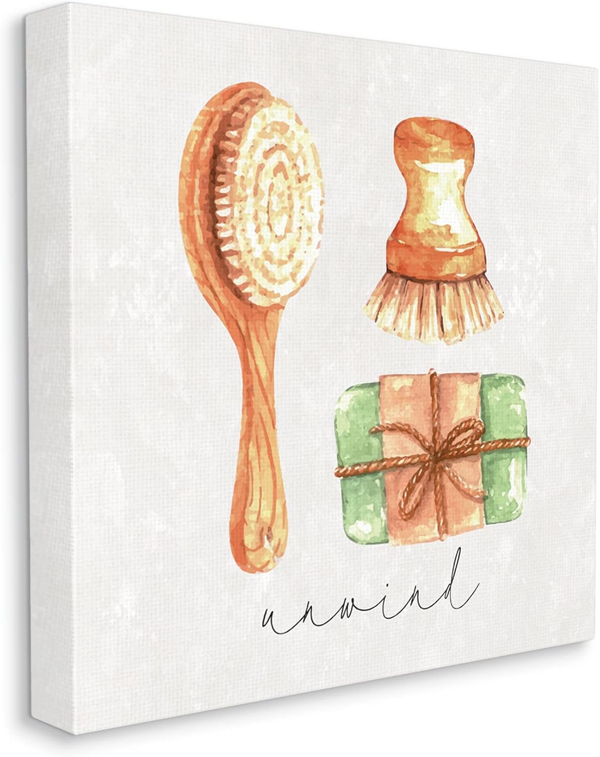 Stupell Industries Unwind Phrase Bath Spa Canvas Wall Art, Design by ND Art