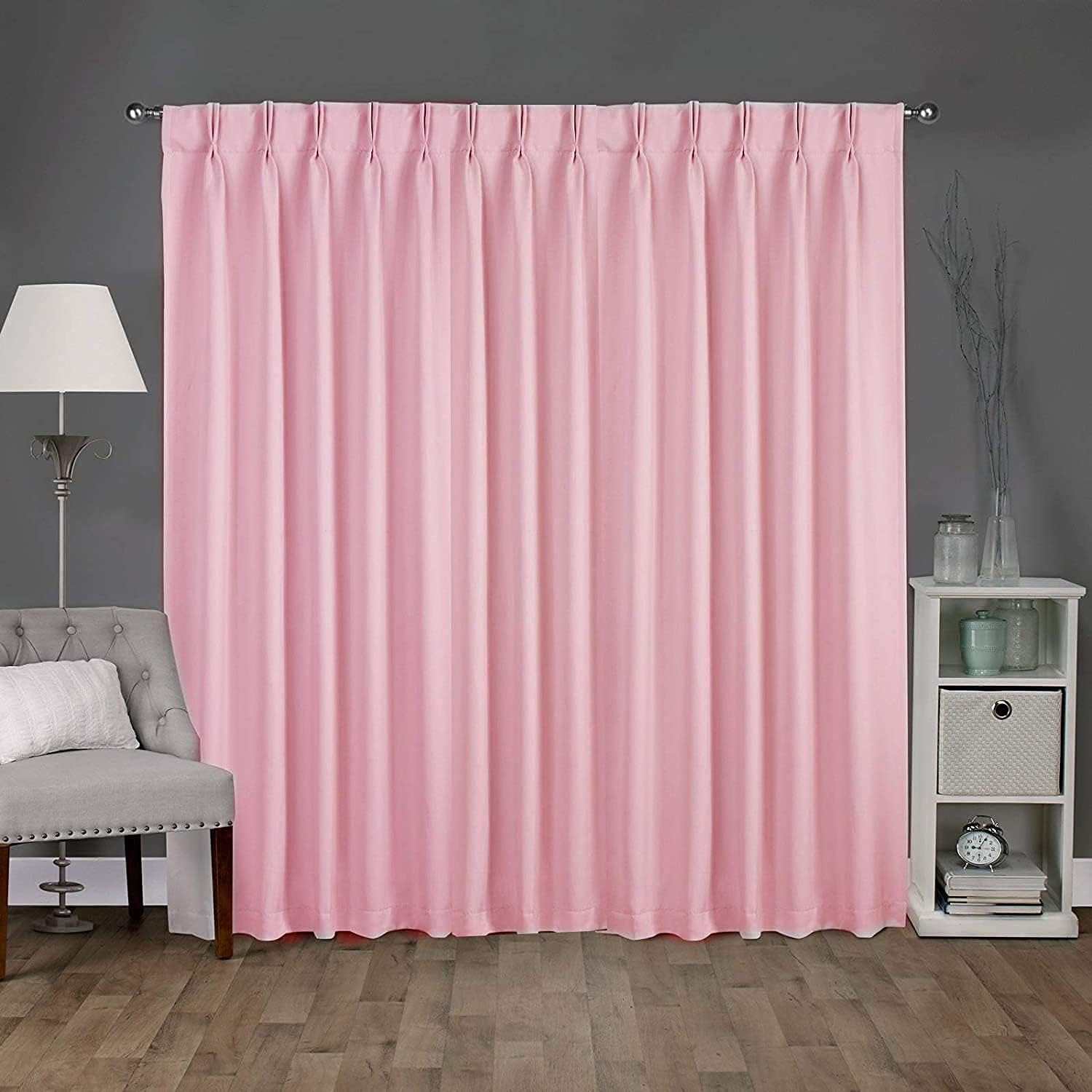 Niyati Pinch Pleated Polyester Blend Solid Perfect Window Curtains for Living Room Hall with Very Easy Hanging Option via Back tabs Taupe1 Panel (Size 72W X 120L Inch)