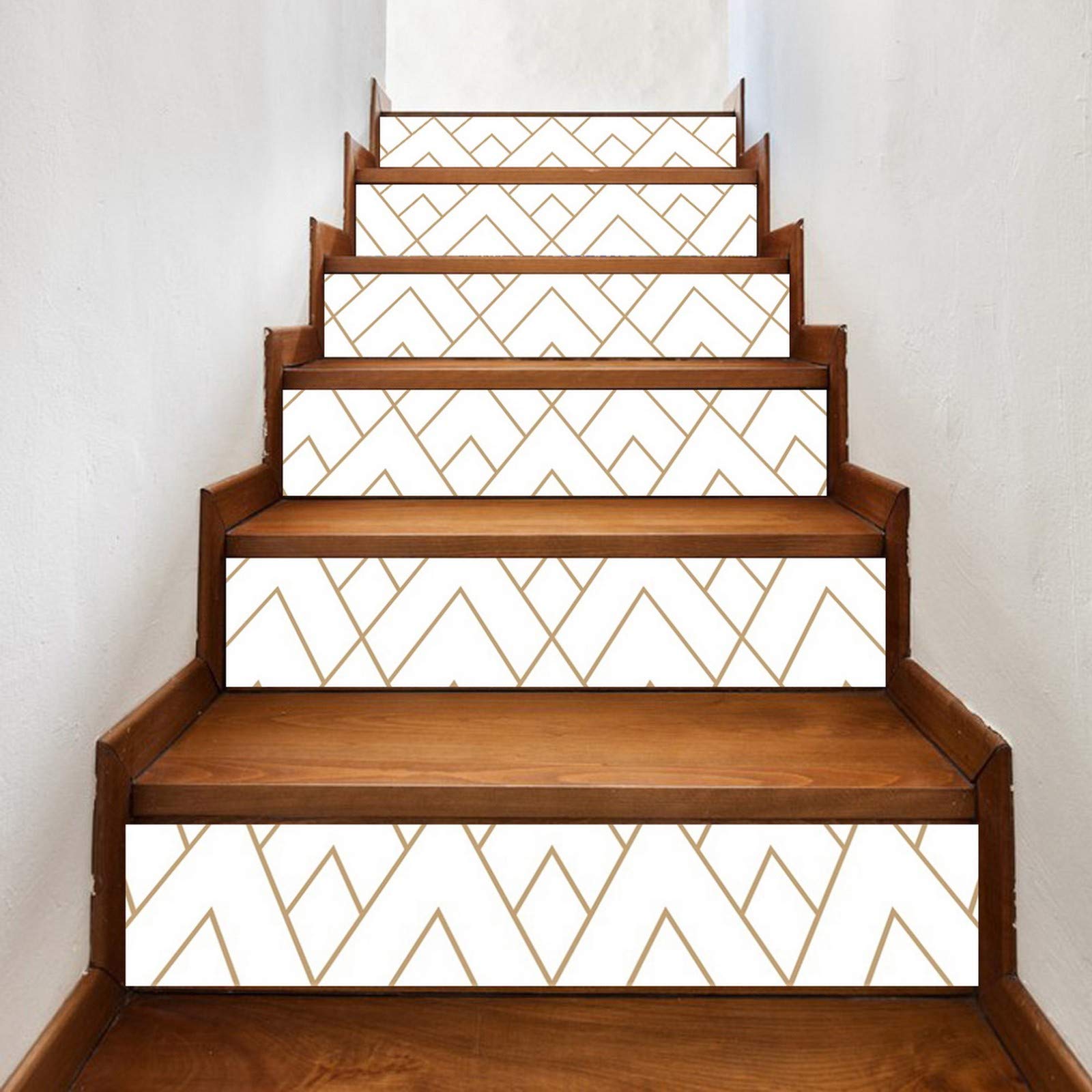 Autocollants Escalier Motif Pivoine - 15 Stickers Imperméables 100x18cm Pour Contremarches