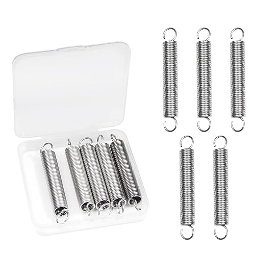 Miniatura 46 de 10 unidades de alambre de resorte de extensión pequeño de 0.02 pulgadas, diámetro exterior 0.2 pulgadas, longitud libre 0.98 pulgadas, resorte