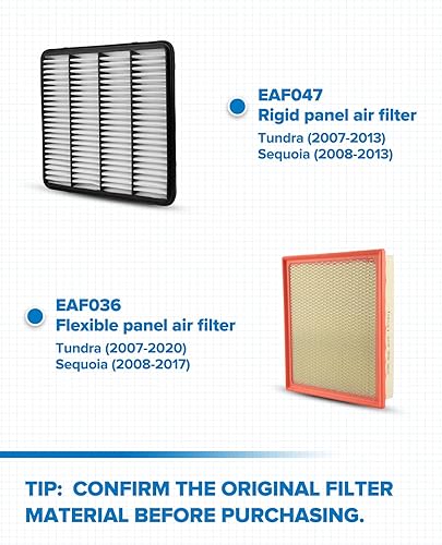Miniatura 8 de PHILTOP Filtro de aire de motor, repuesto para CA10465, Equinox 2.4L 2010-2017, Equinox 3.0L 2010-2012, Equinox 3.6L 2013-2017, Terrain 2.4L