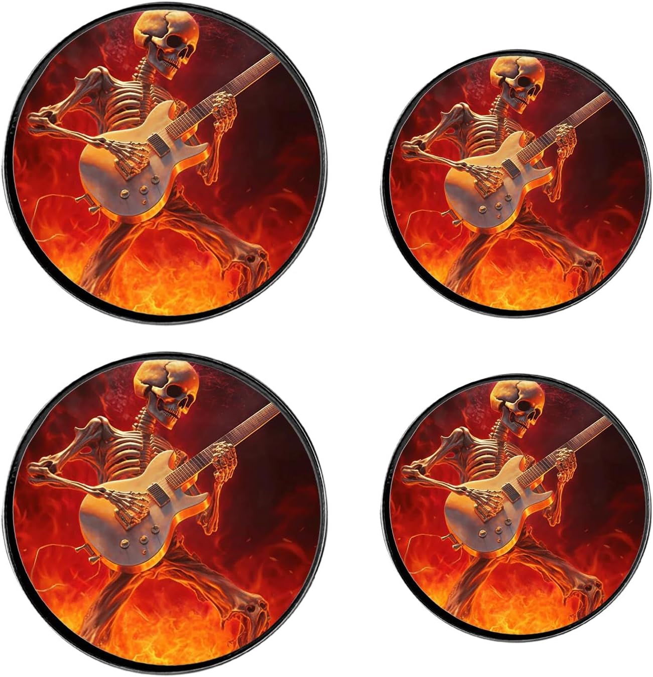 Butterfly Set of 4 Stove Burner Covers - Premium Round Electric Stove Range Protectors,8 IN & 10 IN