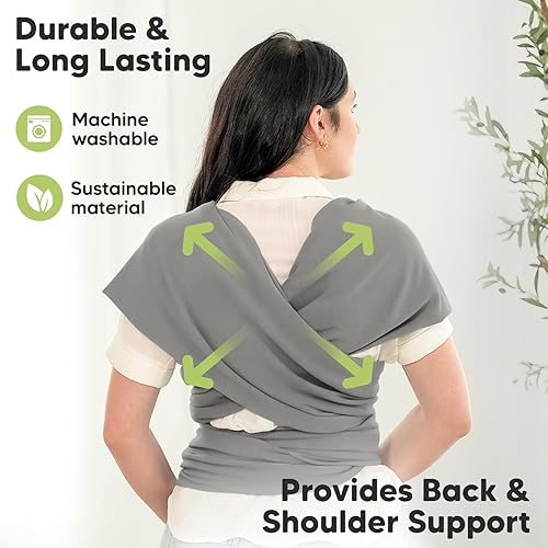 Miniatura 129 de KeaBabies - Portabebés fular original todo en 1 para recién nacidos a niños pequeños, fácil de llevar, manos libres, ligero, transpirable envolturas