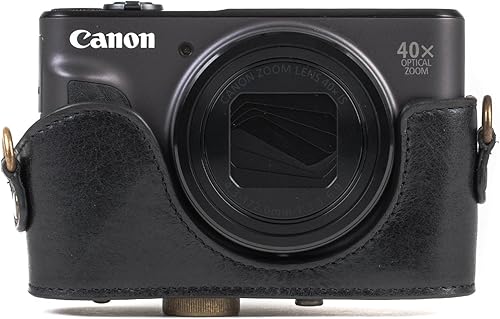 Miniatura 5 de MegaGear MG1176 Canon PowerShot SX740 HS, SX730 HS Ever Ready Funda De Cuero Genuino Con Correa - Negro