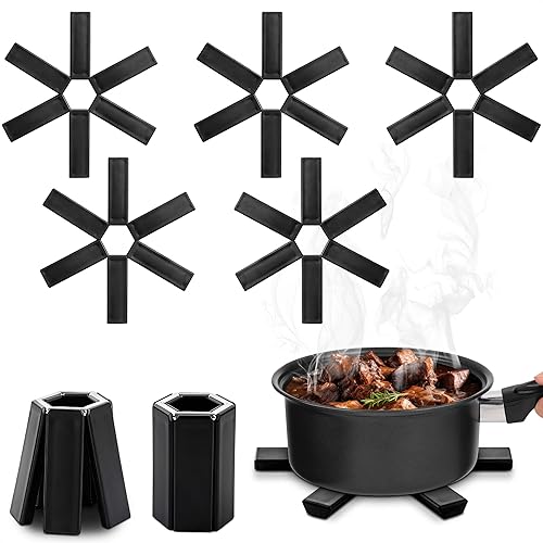 Estera plegable para ollas calientes, almohadillas compactas antideslizantes para mesaencimera, salvamanteles de cocina, salvamanteles de cocina,