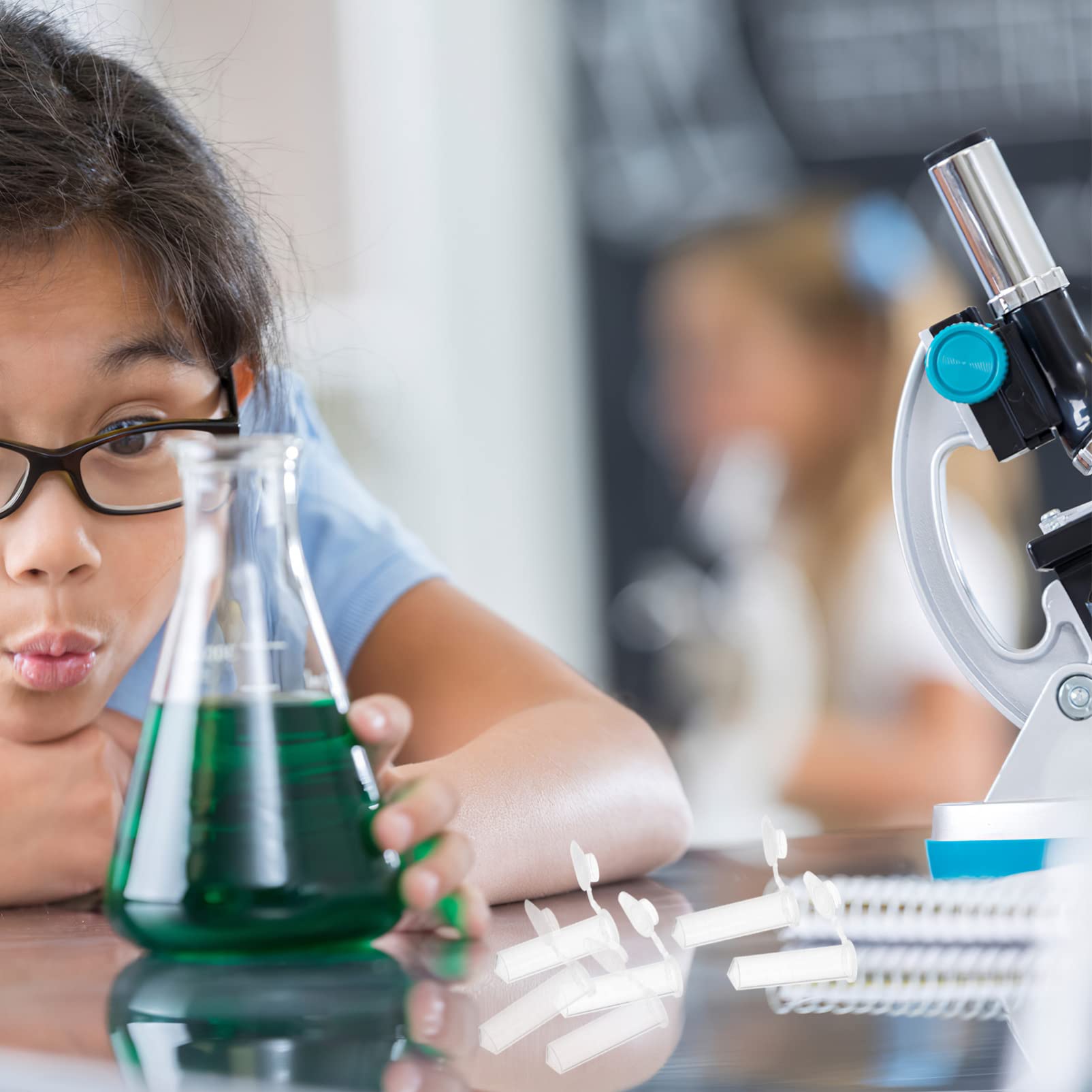 ULTECHNOVO 500 Piezas Tubo Centrífugo Cónico Tubos De Centrífuga Botella De Micro Centrífuga Contenedores De Muestra Experimento Tubo De Ensayo El Plastico Con Cubierta Pequeño Tubo De Ensayo