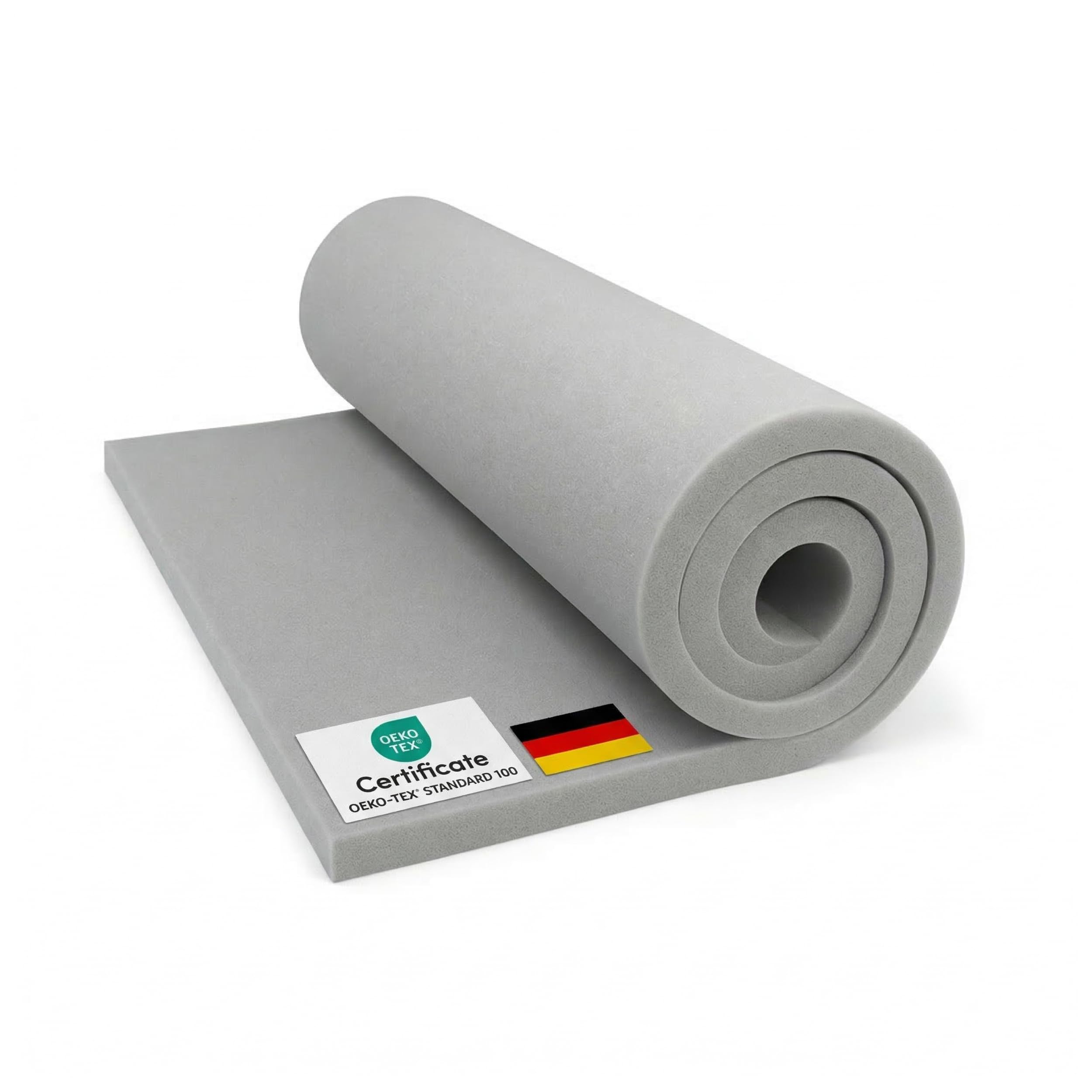 FORTIS POLSTER Schaumstoff RG25/44 120 x 200 cm, 11cm - Weiche Schaumstoffplatte - Schaumstoffmatte zum Sitzen, Liegen oder als Campingmatratze - Matratzen-Auflage - PU-Schaumstoff - Polsterschaum