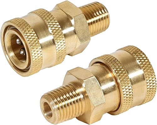 YAMATIC Accesorio para lavadora a presión, 14 "macho Npt a enchufe de 14", acoplador de conexión rápida de 14 pulgadas, acoplador de lavadora a